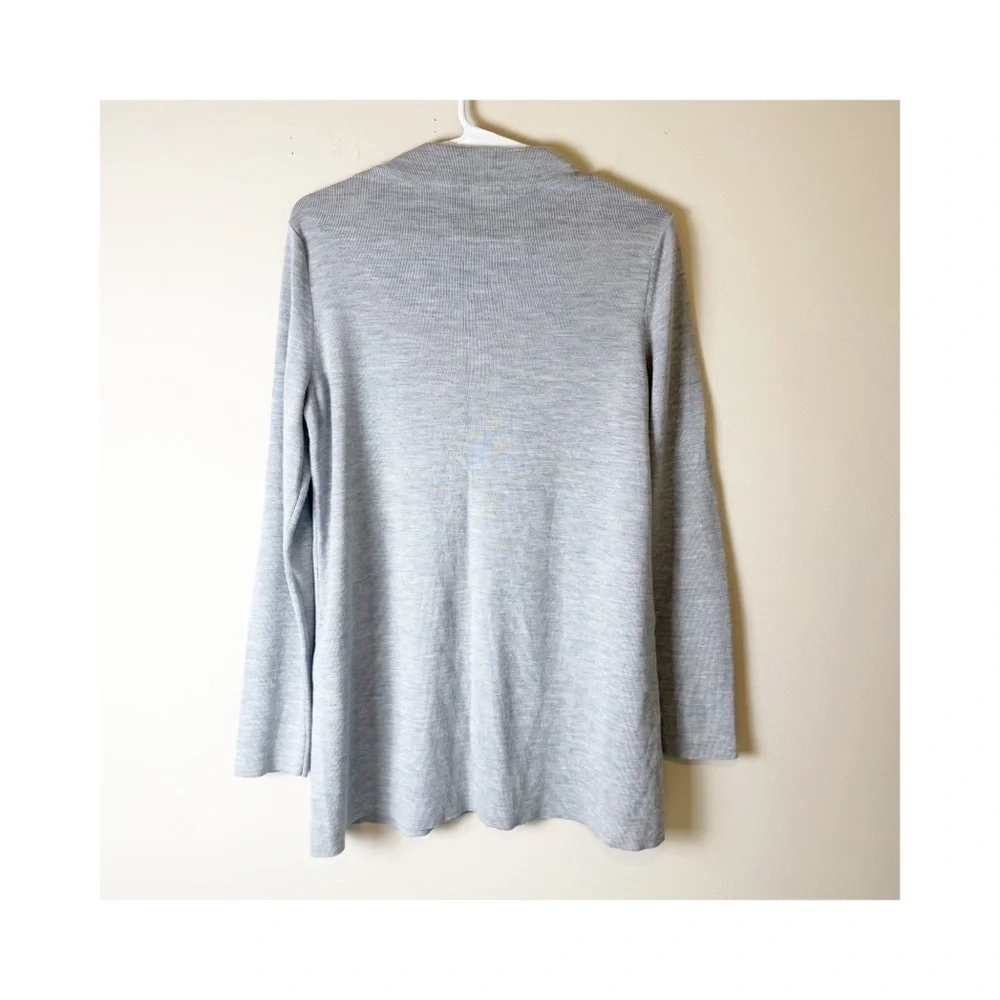 COS Light Gray Wool Mock Neck Tunic Sweater Size S